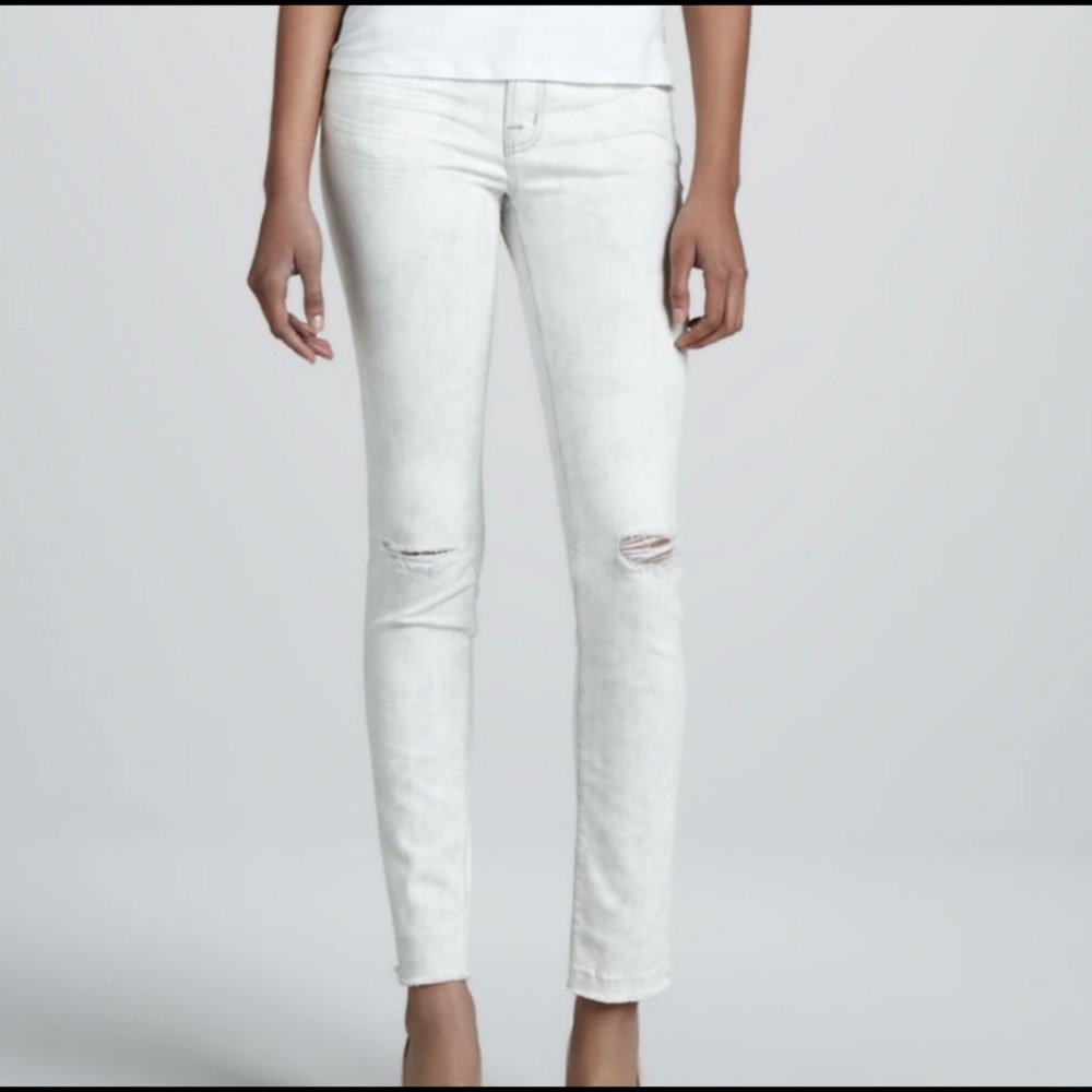 J Brand Hysteria Light Gray Skinny Straight Leg Jeans